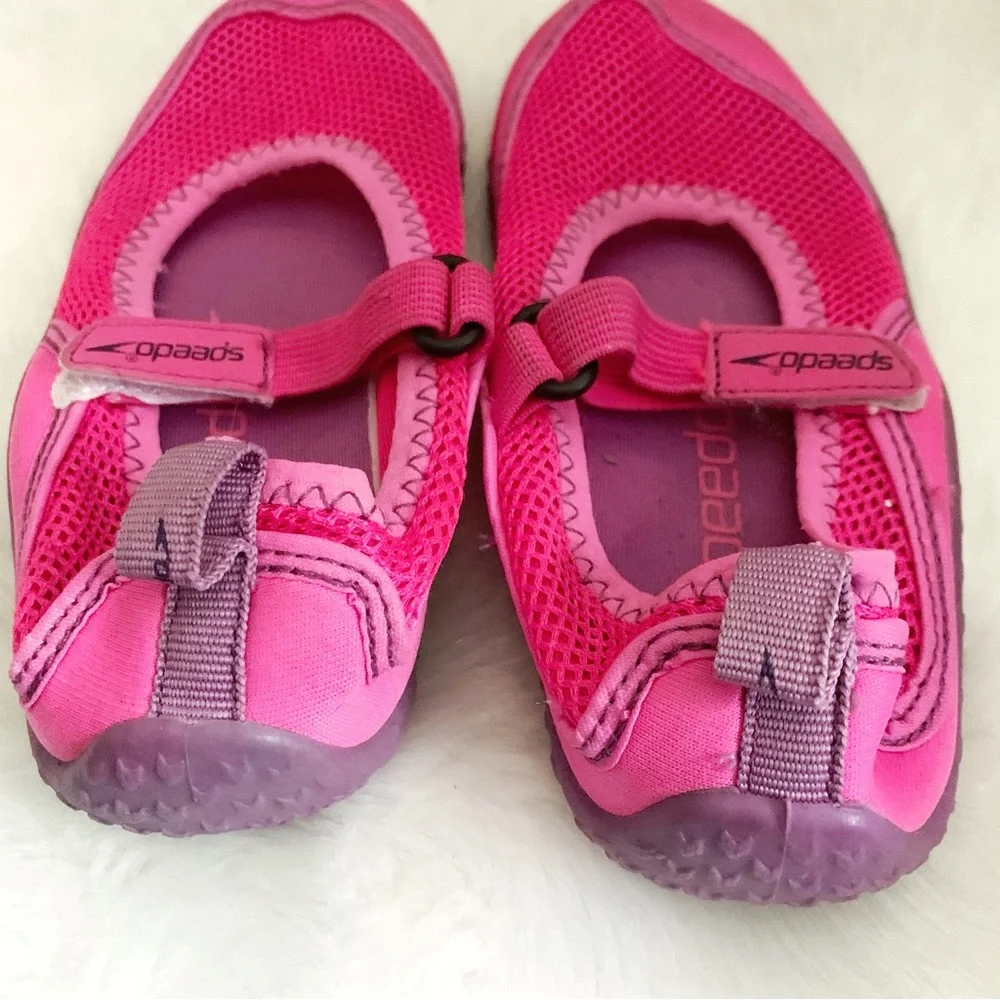 SPEEDO Girls Pink Mary Jane Neoprene Water Shoe XL